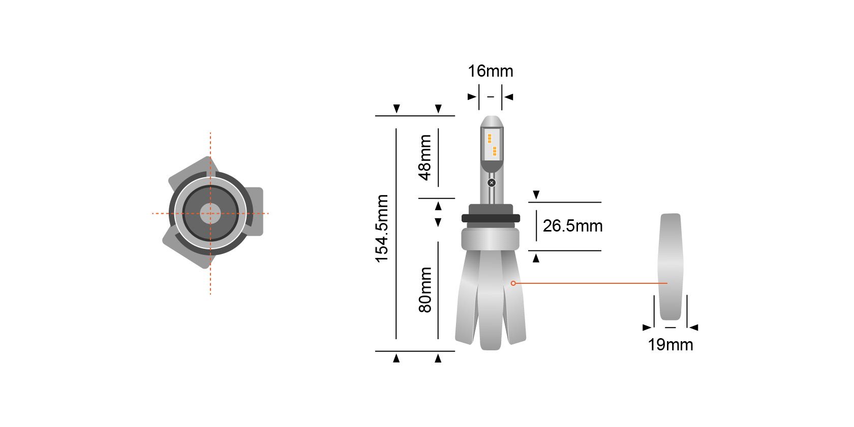 STEDI Copper-Head LED Konvertering Kit H13